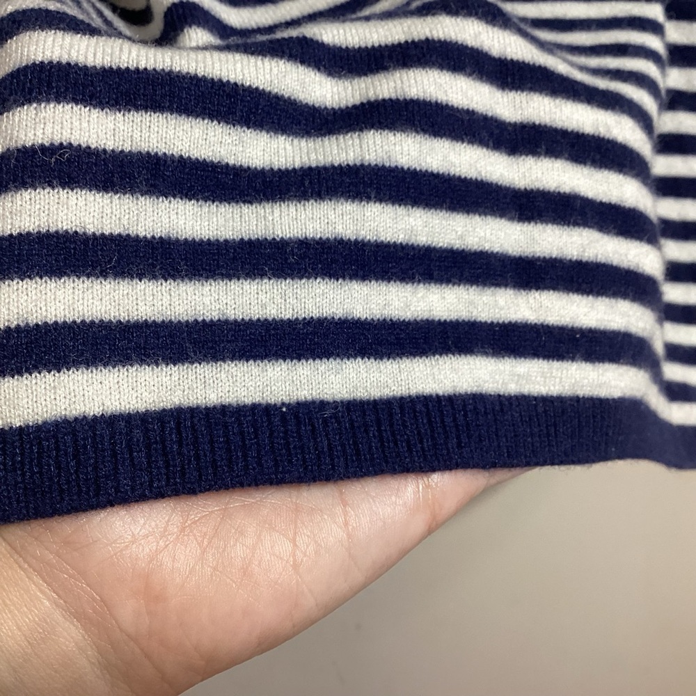 Talbots 1X Classic Capsule Striped Open Mid Length Teacher Cardigan Wool Blend - Picture 10 of 13